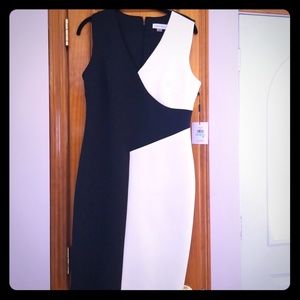 Calvin Klein Geometric Scuba Dress NWT